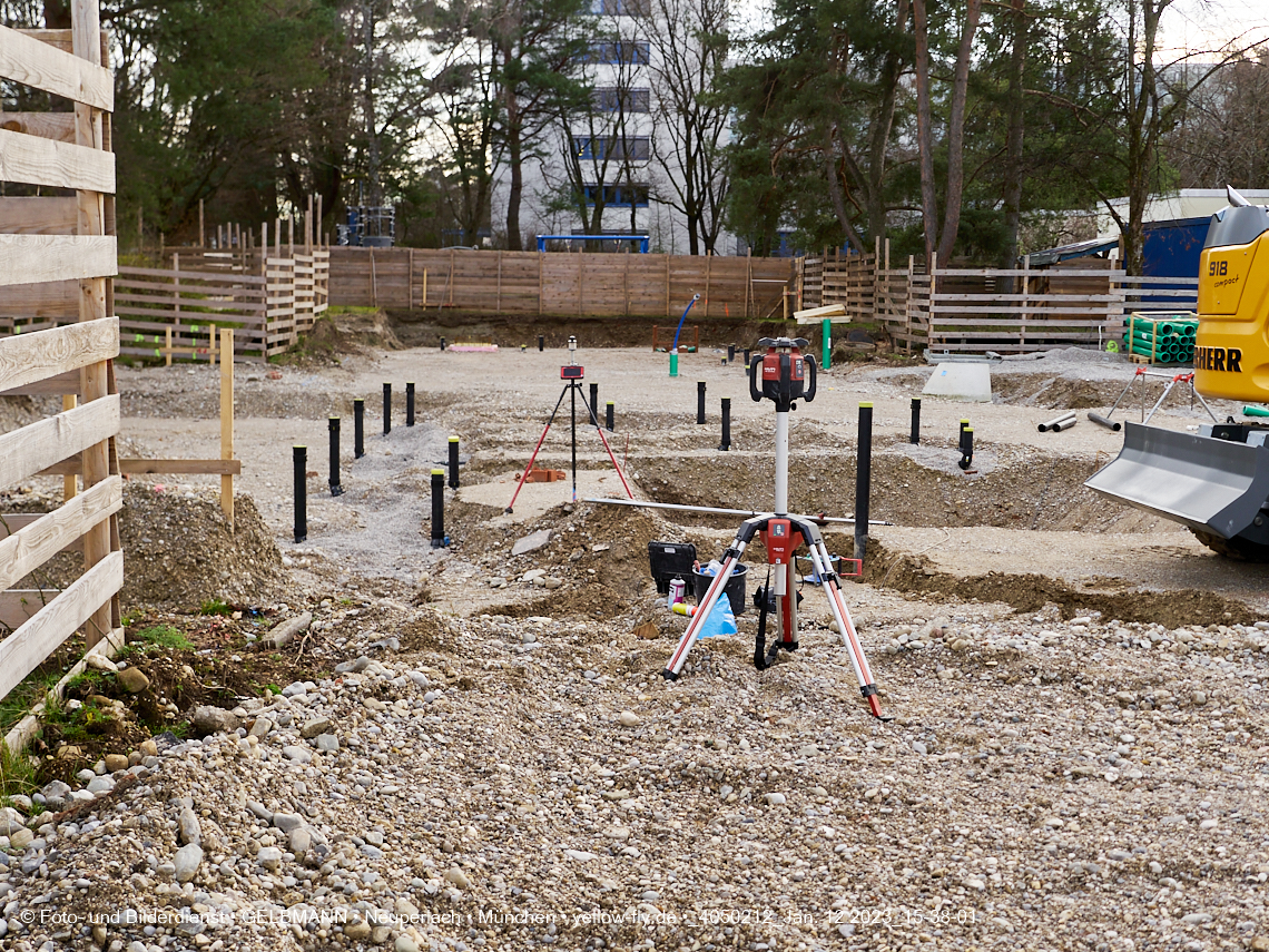 12.01.2023 - Baustelle an der Quiddestraße Haus für Kinder in Neuperlach